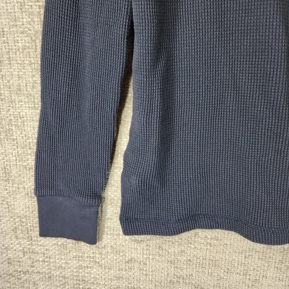POLO Ralph Lauren Waffle Knit Long Sleeve‎ Top Shirt Mens *S-M Navy Blue Stretch